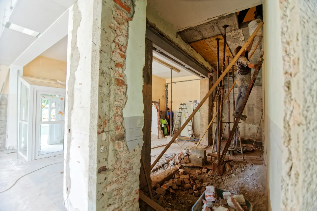 Kadıköy Flat Renovation site: Strip-out completed and old services removed.