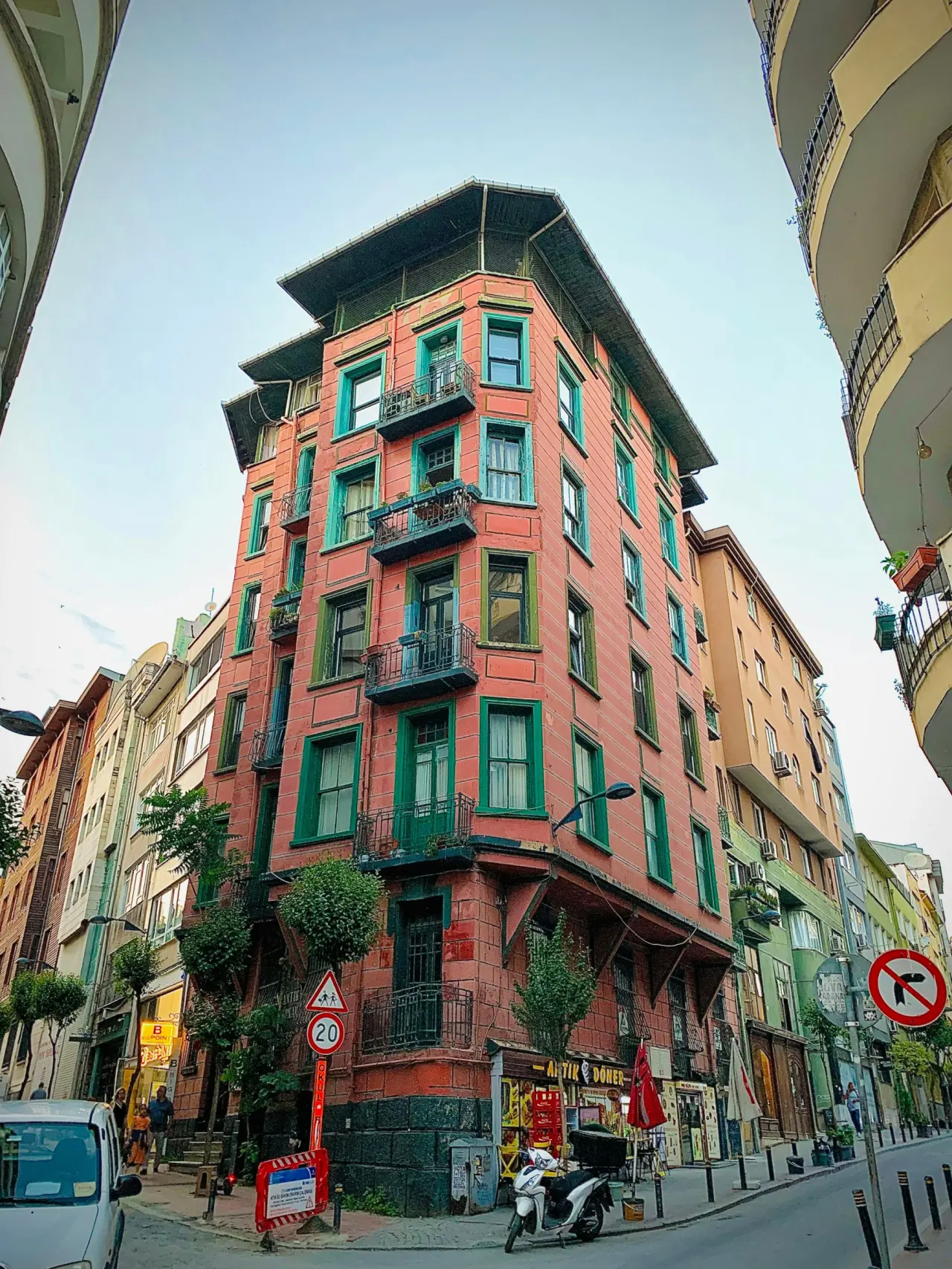 A building with a renewed facade